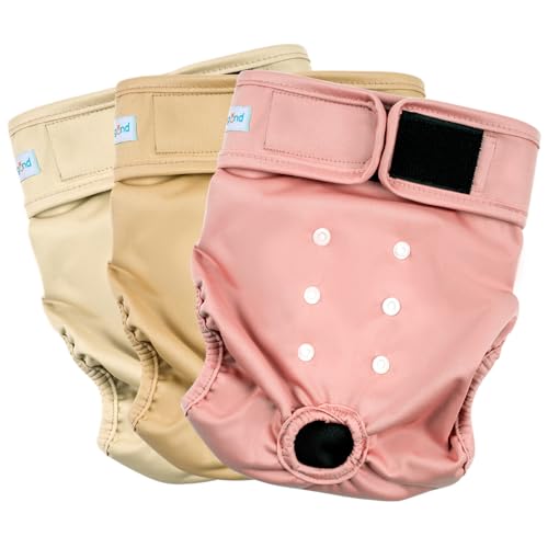 Image of Paw Legend Washable Reusable Female Dog Period Diapers for Heat Doggie Puppy Diapers for Female Dogs (3 Pack, Small)
