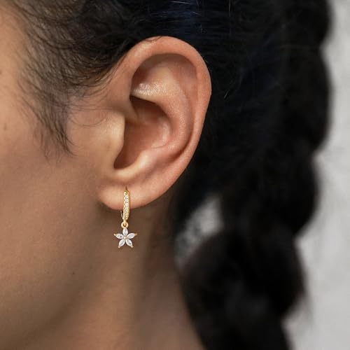 14K Gold Plated Dangle Earrings for Women - Dainty, Trendy, Hypoallergenic CZ Drop Earrings - Simple Long Dangling Jewelry3