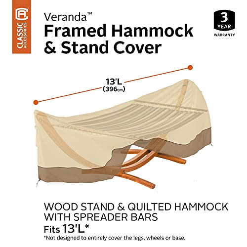 Classic Accessories Veranda Water-Resistant 13 Foot Framed Hammock & Stand Cover, Patio Furniture Covers - Thumbnail 3