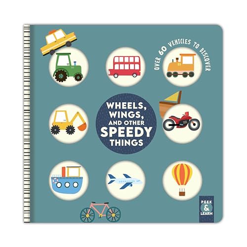 Wheels, Wings, and Other Speedy Things: Over 60 Vehicles to Discover (Happy Fox Books) Cars, Trucks, Planes, Trains, and More, for Preschoolers and Toddlers - Sturdy Board Book with Safe Rounded Edges