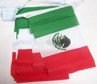 AZ FLAG Mexico 4 meters BUNTING Flag 20 flags 6'' x 4'' - Mexican STRING flags 10 x 15 cm