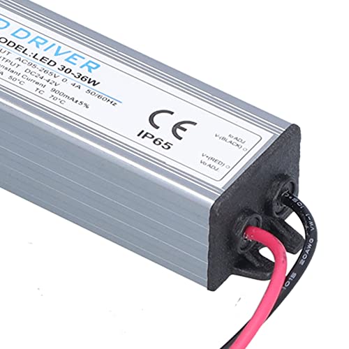 Image of LED Driver Waterproof IP65 Power Supply Transformer Adapter AC 95 to 265V to DC 24 to 42V Low Voltage Output 900mA Power Converter for LED Light(LED Lamp 30-36W)