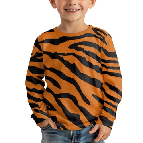 Kids Novelty 3D Graphic Thin Fall T Shirts Funny Print Pullover Tees Long Sleeve T Shirts 3-16 Years3