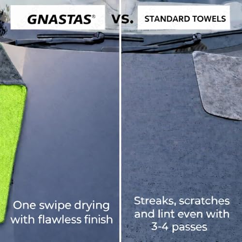 Image of Microfiber Cloth for Car, 1600 GSM, 40x60 cm, 1 Pc, Neon Green /Dark Grey | Twisted Loop Super Absorbent Drying Towel with Edgeless Design, Plush Pile & Lint-Free Detailing Cloth
