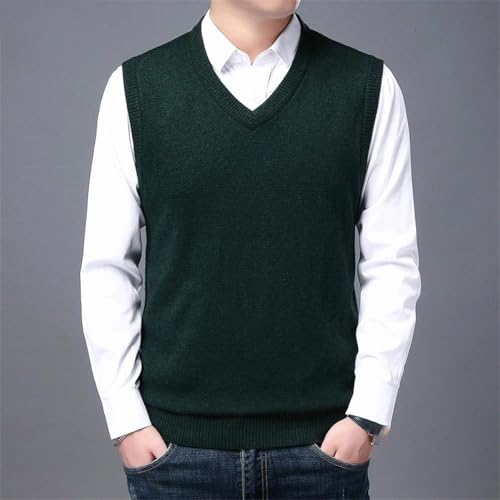 Fashion Knitted Sleeveless Vest Pullover Men's Casual Sweater2