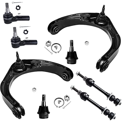 Image of Detroit Axle - 2WD Front 8pc Suspension Kit for 2006 2007 2008 Dodge Ram 1500 [5-Lug], 2 Upper Control Arms w /Ball Joints, 2 Lower Ball Joints, 2 Outer Tie Rods, 2 Sway Bars Replacement