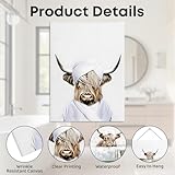 3pcs Highland Cow Wall Art Picture, 20 x 25cm Bathroom Home Background Wall Decoration Poster, Waterproof Highland Cow Canvas for Walls Animals Humor Abstract Prints for Bedroom Kids Room(Style A) - Image 3