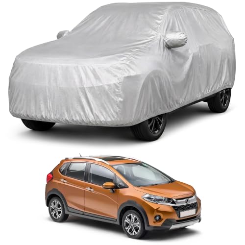 Image of Autofact Car Body Cover Compatible with WRV | Custom Fit Car Cover | 100% Water-Resistant| Triple-Stitched Lightweight Fabric | Dustproof | Indoor & Outdoor Use | Elastic Bottom