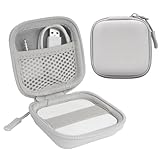 Linpr Card Reader Case for Square Contactless & Chip Reader (1st/2nd Gen), Mini Hard Shell Carrying Bag, Fits Credit Card Scanner, USB Cables & Small Accessories (Grey-PU)