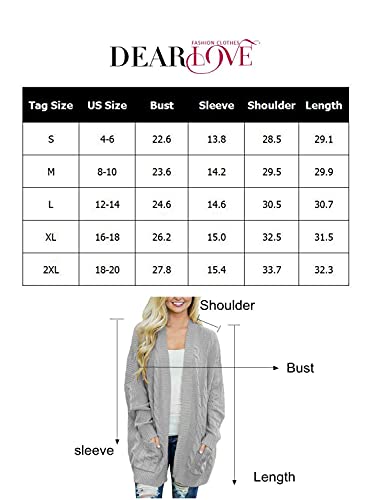 Dearlove - Cardigan da donna a maniche lunghe, con...