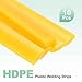 MECCANIXITY 10 Pcs Yellow Plastic Welding Rods 9.5mm x 250mm HDPE Flat Ribbon Plastic Welding Strip for Repairing Water Tanks Forklift Pallets Trash Cans Transfer Troughs(0.4inch x 10inch)