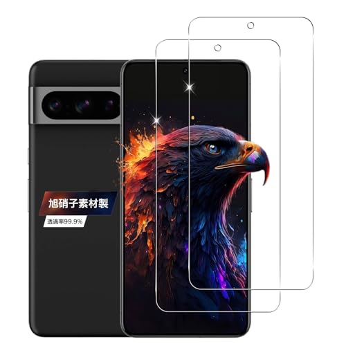 �y2���Z�b�g�z For Google Pixel 8 Pro �p�� �K���X�t�B���� �O�[�O���s�N�Z��8 �v�� �t�B�����w��h�~ pixel8 pro �t�� �ی�t�B���� ���Ɏq�f�ސ� �d�x9H �����K���X �����ߗ� �C�A�[�� �����z�� �X�N���b�`�h�~ ����
