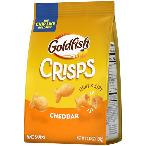 Goldfish Crisps Cheddar Baked Chip Crackers, 4.8 Oz Bag - image 8