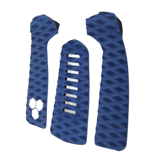 Sorandy 3 Piece EVA Surfboard Traction Pad, Non Slip Grip Stomp or Deck Pad, Trimmable Decking Sheet for Yacht Skimboard, Longboard, Fish Board, Shortboard (Blue), Sorandyfu0nvx6ckq-12
