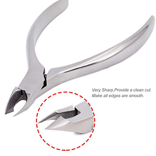 Image of Precision Toenail Clipper Tool for Thick or Ingrown Toenails Surgical Grade Stainless Steel Includes Safety Tip CoveriBundle Bi‰ : Bundle B