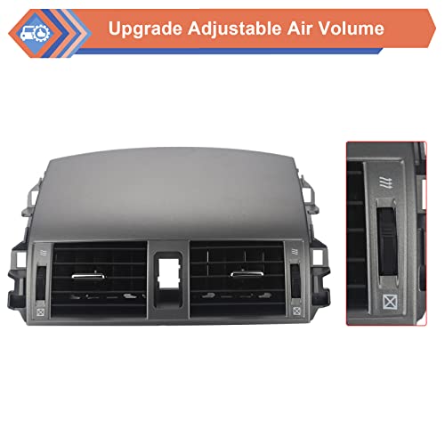 Upgrade Adjustable Air Volume Center Dash A/C Outlet Air Vent Panel With Hand Wheels Compatible With 2008-2013 Toyota Corolla, Replace#55670-02160 55663-02060 #TOP4
