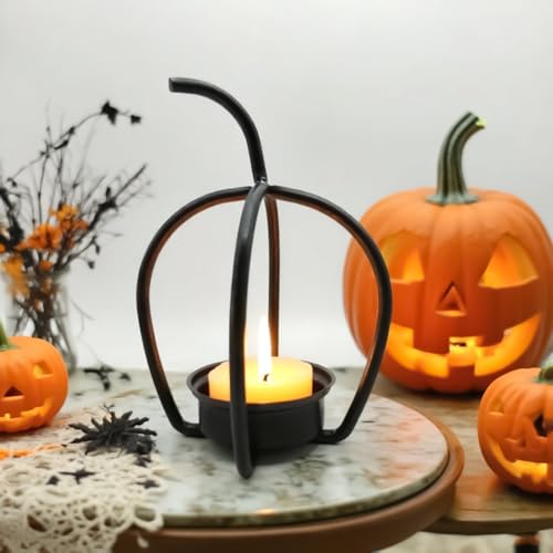 Porte-bougies Halloween et décor de centre de table automnal pour fêtes - 4
