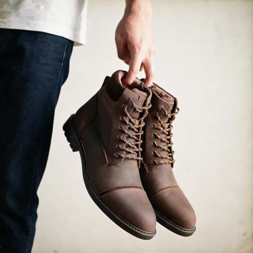 Image of Arkbird Mens Chelsea Boots, Stylish and Comfort Leather Chukka Ankle Boots with Zipper