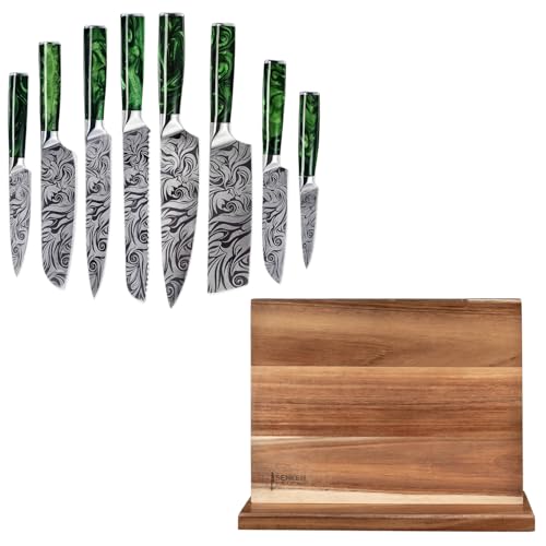 Set Cuchillos Cocina 9 Piezas Acero Inox