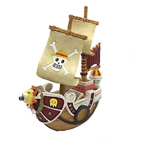 HALAWAKA Resin Pirate Ship Aquarium Ornaments Decorations Fish Tank Ship Ornament Decor Shelter (A) Cover