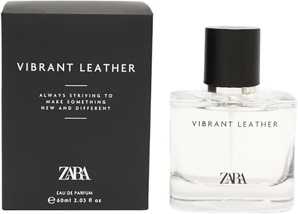 Zara Vibrant Leather EDP Eau De Parfum Cologne for Men 60 ML (2.03 FL. OZ)