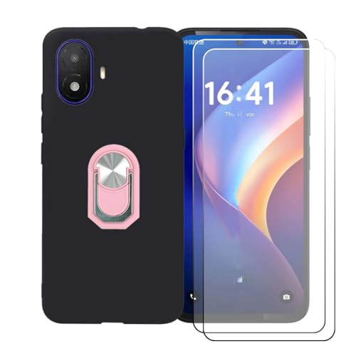 CongJiaLingXi �P�[�X �K�p �� TCL K70 5G (6.8") �����O�T�|�[�g+ [2�p�b�N]�����K���X�X�N���[���v���e�N�^�[�A�_��ȃV���R�[���V�F���o���p�[TPU�ی�J�o�[�������,�s���N