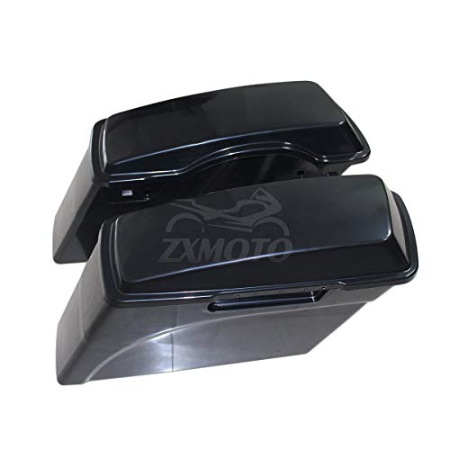 Alforjas duras de ABS sin pintar con tapas para modelos Touring Street Glide Electra Glide 1994-2013, izquierda y derecha miniatura 6