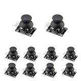 hiBCTR 10 Packs KY-023 Dual-Axis Game Joystick Module Compatible with Arduino PS2, DC 3.3V-5V Analog Joy Stick Controller Sensor with Push Button Z-Axis for DIY Robotics and Gaming Projects