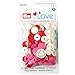Produktbild Prym 393031 Love Druckknopf Color Herz 12,4 mm rot/weiß/pink, Polyester