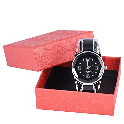 Eleoption ZL-114-0030+ZP003 Women Bangle Watch Bracelet Quartz With Rhinestone Round Dial Stainless Steel Band Wrist Ladies Watches thumb #5
