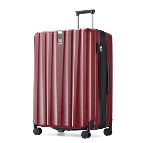 Best Luggage for Students Studying Abroad: Top Durable & Stylish Picks 5 Hanke 29 Inch Expandable Checked Luggage Lightweight PC Hard Shell Luggage Suitcases with Wheels Tsa Luggage Rolling Large Suitcase Travel Luggage Bag for Study Abroad(Burgundy)