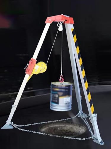 WXPGFEQ Heavy-Duty Rescue Tripod, Fire Safety Lifesaving Equipment, Industrial Tripod Rescue System, Firefighting Tripod for Elevation and Rescue Operations