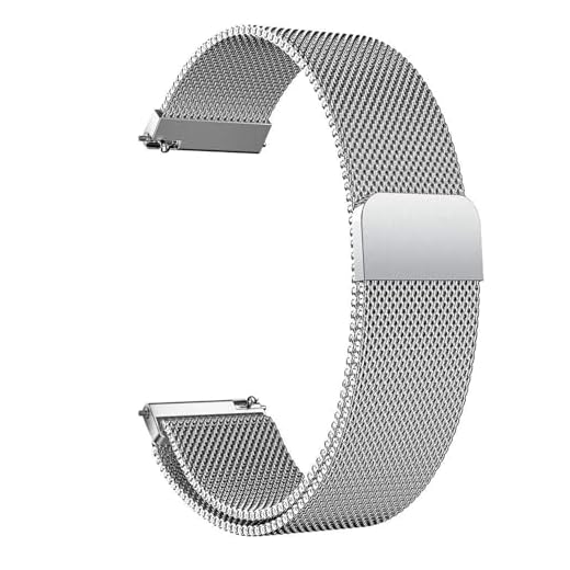 LYYLTX Edelstahl Mesh Uhrenarmband Metall Ersatz Armband Magnetverschluss Smartwatch Schnellverschluss Watch Uhren Ersatzband Für Damen Herren 14mm 16mm18mm 20mm 22mm 24mm (20mm,Silber)