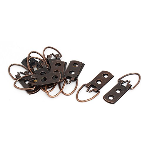 Image of uxcell Picture Frame Hanging 52mm x 13mm 2 Hole Triangle D-Ring Strap Hangers 10PCS