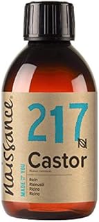 Naissance Cold Pressed Castor Oil (no. 217) 250ml - 100% Pure For Eyelashes, Hair, Eyebrows, Beard Growth - Moisturiser For Nails and Skin  Base Oil for Massage - Vegan, Hexane Free, No GMO