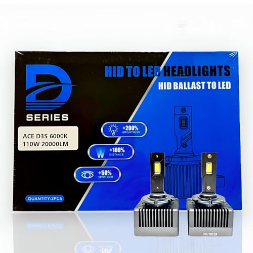 Image of D-Series 'D3S /D8S' 110W Hi-Power HID to LED (Set of 2) 6000K - (Cool White) | Car HID to LED Headlight Bulbs Conversion Kit | ONE Year Guarantee | for BMW, Mercedes, Audi, Skoda, etc