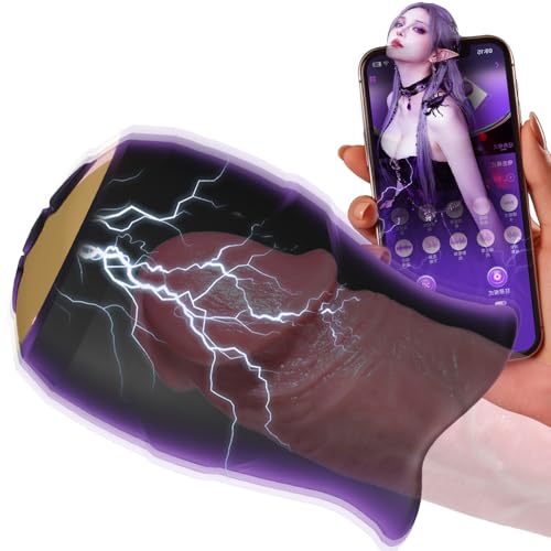 Elektro Schock Masturbieren für Männer Eichel Vibrator APP Control 10 Elektrostimulation & 10 Vibrationsmodi Eichel Massage Sex Spielzeug für die Männer Paare SM Extrem Masturbatoren Vibratorensets