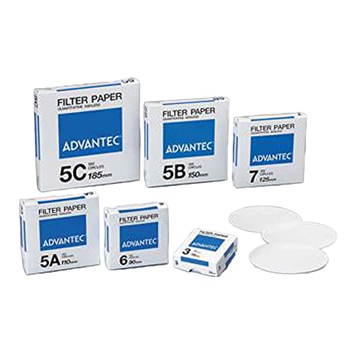Image of N05A5.5CM Qualitative Ashless Filter Paper, No. 5A, 0.22 mm Thickness, 55 mm Length, Alpha Cotton Cellulose (Pack of 100)