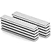 Magneti al Neodimio Magnete Rettangolare, 10 Pezzi Magnete Potente con 10 Pezzi Adesivo Bifacciale, Magneti da Frigorifero, Ottimo per DIY, Building, Scientific, Craft e Office, 60 x 10 x 4mm
