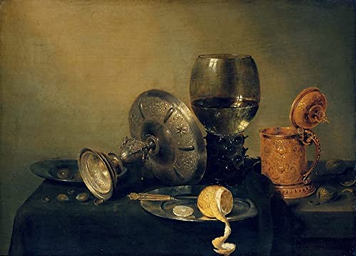 Tableau Toile Willem Claesz Heda - Nature Morte d'Art Classique 60x90cm