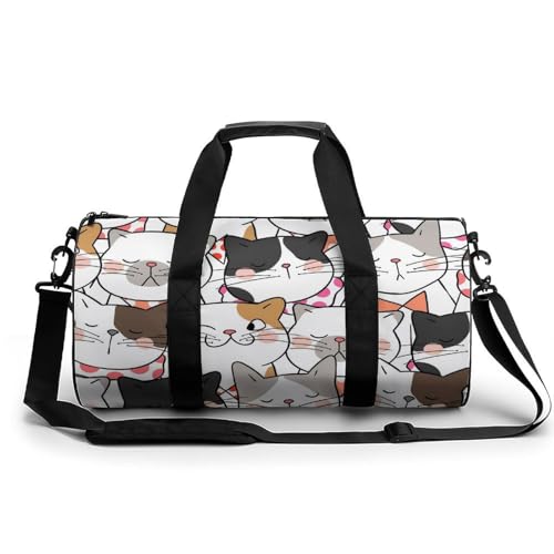Sac de sport chats en peluche 45cm pour gym et voyage