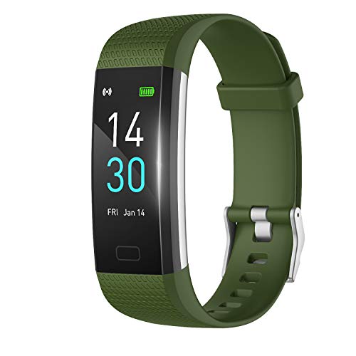 Septoui Fitness-Tracker Pulsuhr Blutdruck SpO2 Fitnessuhr IP68 Wasserdicht, 16 Sportmodi Schrittzähler Kalorienzähler Schlaf Tracker Aktivitätstracker Damen Herren Kinder Smartwatch Android iOS