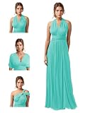 JAEDEN Women's Chiffon Sweetheart Pleat Strapless Long Bridesmaid Gown XX-Large Turquoise