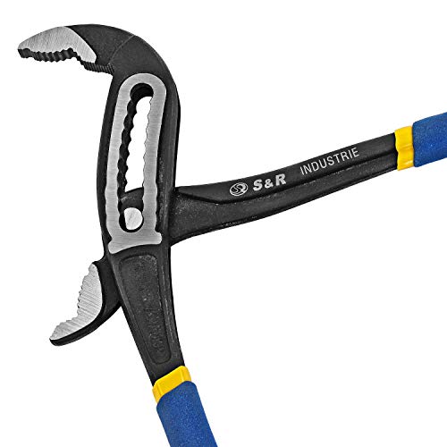 S&R Water Pump Pliers, 250mm Pipe Wrench – CR-V Steel, 55mm Opening Width, Double-Coated Secure Handles 4 S&R Water Pump Pliers, 250mm Pipe Wrench – CR-V Steel, 55mm Opening Width, Double-Coated Secure Handles - Image 4