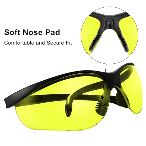 Image of xaegistac Safety Glasses Anti-fog Shooting Glasses, ANSI Z87 Shooting Eyewear Eye Protection with Hard Case