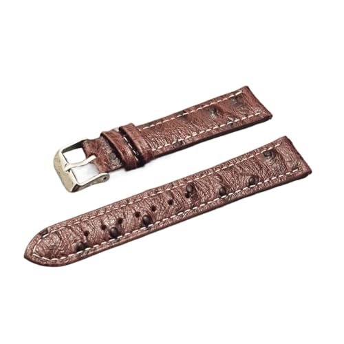 GeRnie Genuine Leather Retro Ostrich Pattern Leather Watchbands Straps 18mm 20mm 22mm 24mm Smart Quick Release Watch Bands Repla