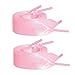 Marrywindix 2 Pairs 47" Flat Satin Ribbon Shoelaces Pink Silk Shoestrings Wide Shoe Laces for Sneakers Skate Shoes Boots Sport Shoes