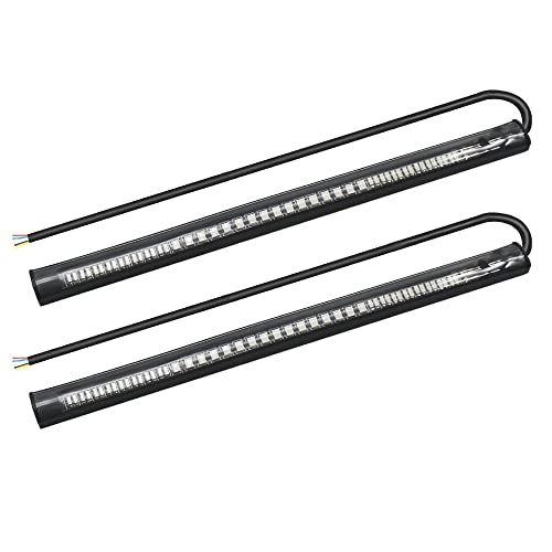 Vooda Motorcycle Led Turn Signal Tail Brake Integrated Light License Plate Light Bar 8" Flexible Light Blinker Strip For Motorcycle License Plate Rear Saddlebag #TOP1
