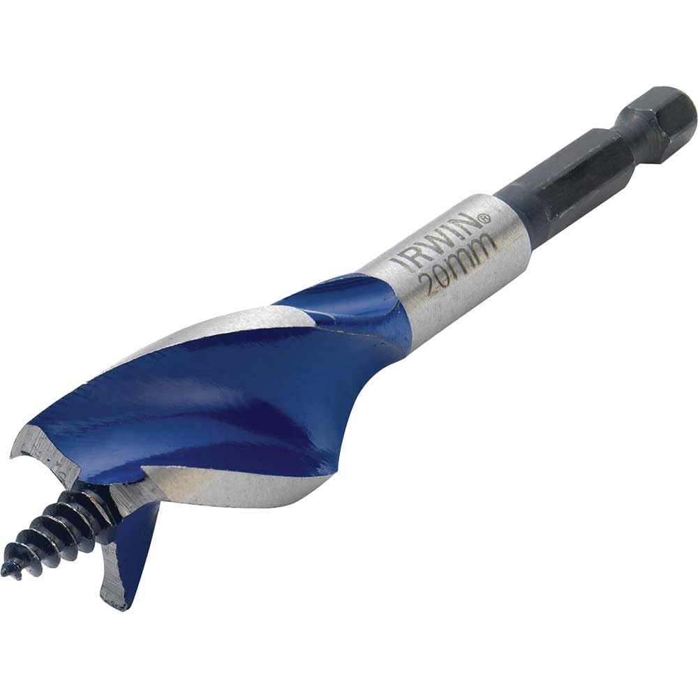 Irwin Blue 6X Groove Stubby Wood Drill Bit