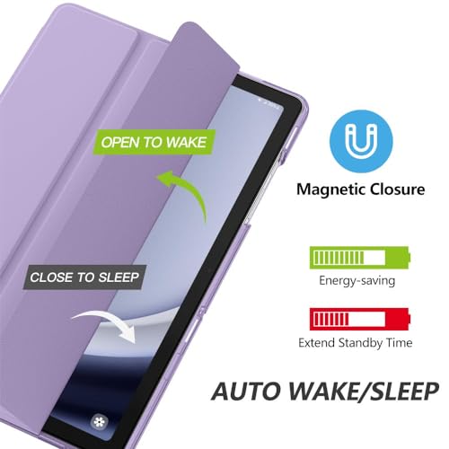 Image of MoKo Case for Galaxy Tab A9+ /A9 Plus 11 inch 2023, Slim Stand Protective Smart Cover with Hard PC Translucent Back Shell for Tab A9 Plus Tablet (SM-X210 /X216 /X218), Auto Wake /Sleep, Lilac